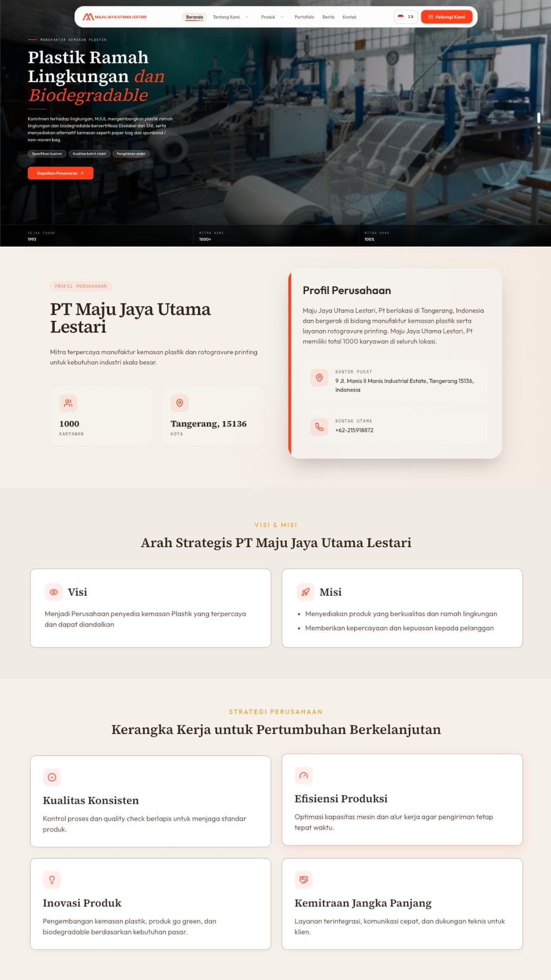 Preview website portofolio Passa Digital